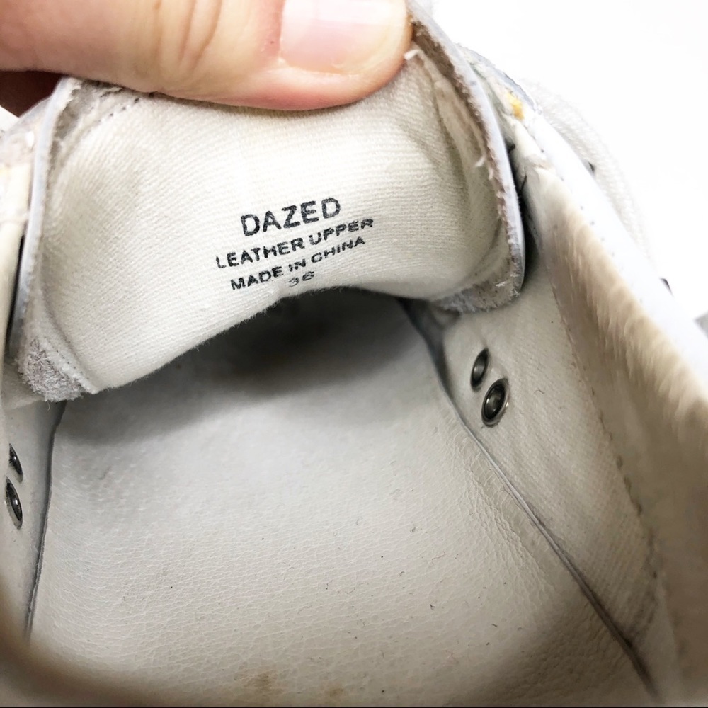 Ash Dazed Studded Leather Fashion Sneakers White Silver Star Low Top EU 36 US 6 - Picture 8 of 8